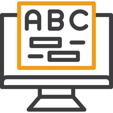 Bilgisayar. Web simgesi basit illüstrasyon