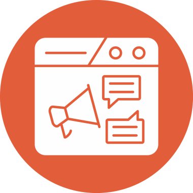 Duyuru mesajı. Web simgesi