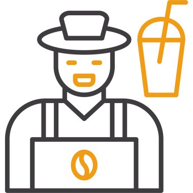 Çiftçi çiftçi ikonu ana hatlarıyla