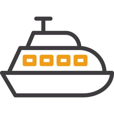 Gemi simgesi vektör illüstrasyonu