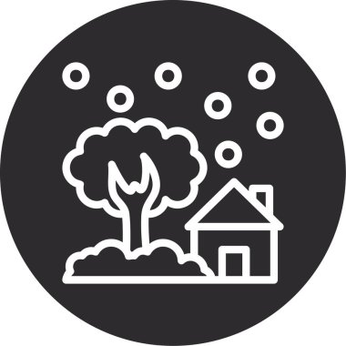 Bir ev simgesinin vektör illüstrasyonu