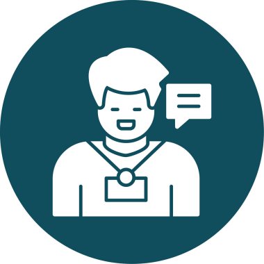 Doktor. Web simgesi basit illüstrasyon