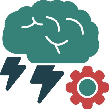 Beyin fırtınası simgesi, vektör tasarımı