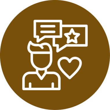 Basit vektör simgesi, favori konseptin simgesi