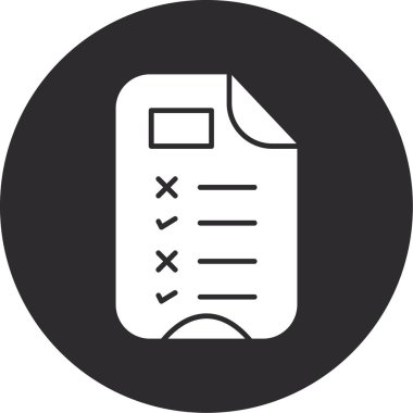 Kontrol listesi. Web simgesi basit illüstrasyon