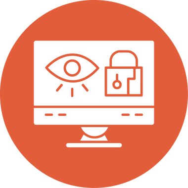 Göz simgesi vektör illüstrasyonu, vektör illüstrasyonu, göz monitörü