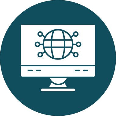 İnternet simgesi vektör illüstrasyonu