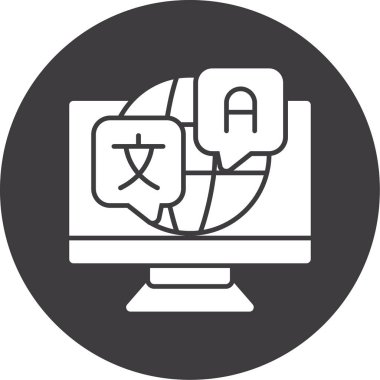 Bilgisayar. Web simgesi basit illüstrasyon