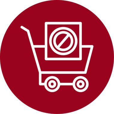 Alışveriş arabası simgesi, vektör illüstrasyonu