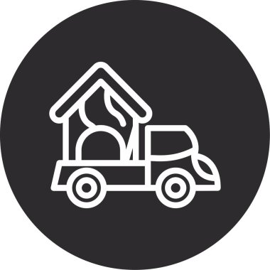 Bir ev simgesinin vektör illüstrasyonu