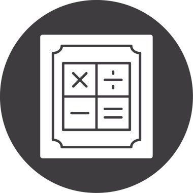 Bir hesap makinesi simgesinin vektör illüstrasyonu