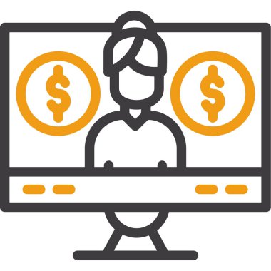 Bilgisayar simgesi. vektör illüstrasyonu