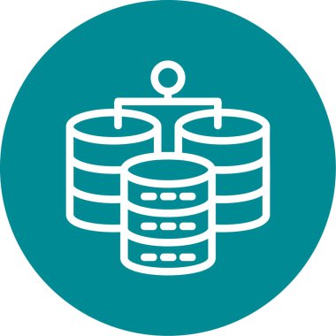 veritabanı. Web simgesi basit illüstrasyon