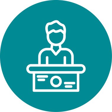 İş adamı simgesinin vektör illüstrasyonu