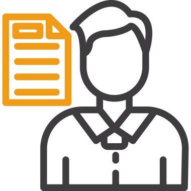 yönetici yönetici çalışan simgesi ana hatlar biçiminde