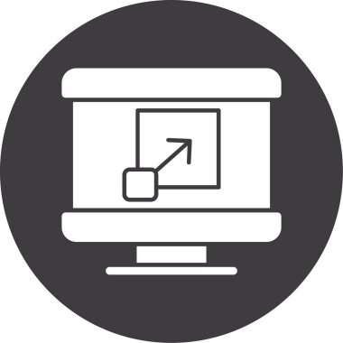 Monitör. Web simgesi basit tasarım