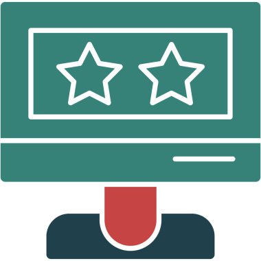 Reyting. Web simgesi basit illüstrasyon