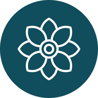 çiçek simgesi vektör illüstrasyonu