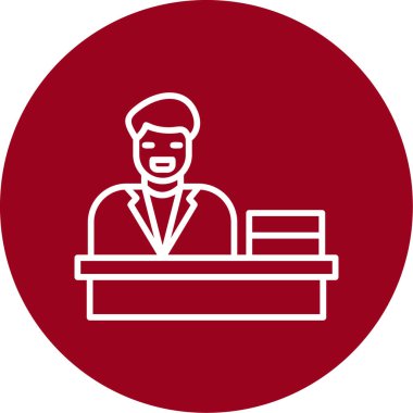 İş adamı. Web simgesi vektör illüstrasyonu