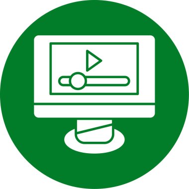 Ekran simgesi vektör illüstrasyonunu izle