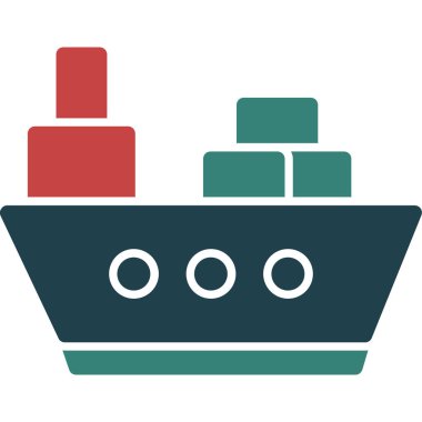 düz simgesi nakliye, illüstrasyon vektör