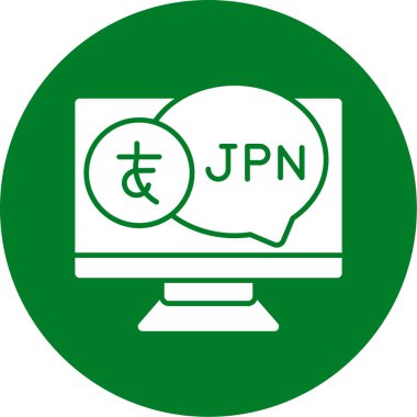 yen. Web simgesi basit illüstrasyon