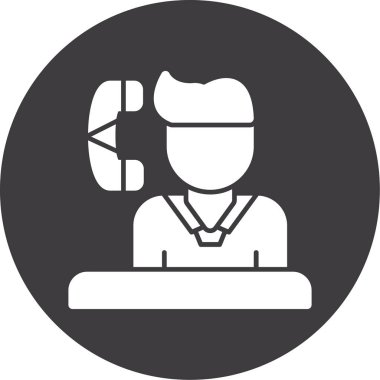 operatör çağrı merkezi simgesi ana hat biçiminde