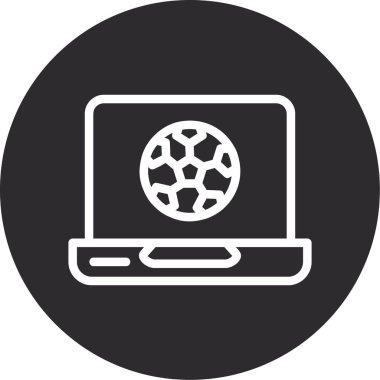 bir küre, vektör tasarımı illüstrasyonlu bilgisayar monitörü