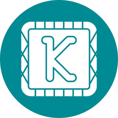 k vektör simgesi modern basit illüstrasyon