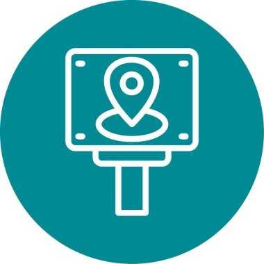 Benzersiz konum nokta vektör simgesi