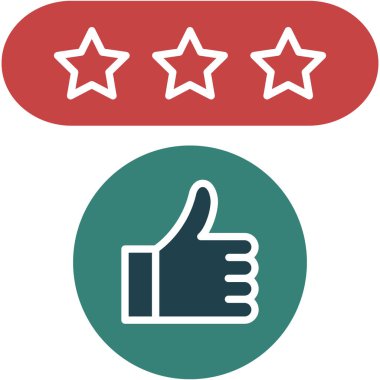 Düz simgesi rating, çizim vektör