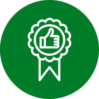 başparmak yukarı vektör yuvarlanmış simge, vektör illüstrasyon