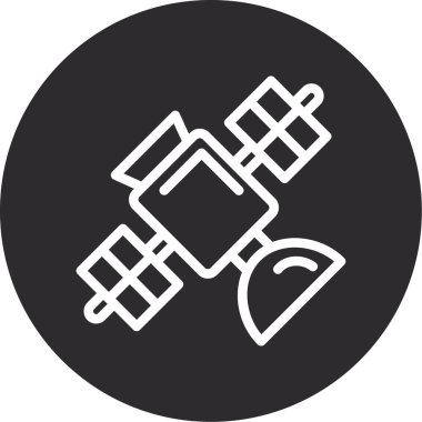 Uydu simgesinin vektör illüstrasyonu