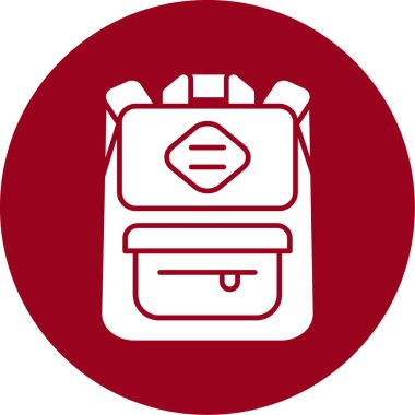 Çanta. Web simgesi basit illüstrasyon