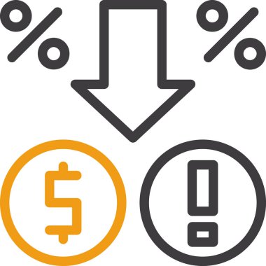 Dolar ve Euro Döviz vektör simgesi