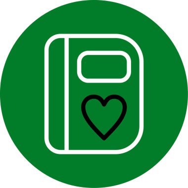 Kalp. Web simgesi basit tasarım