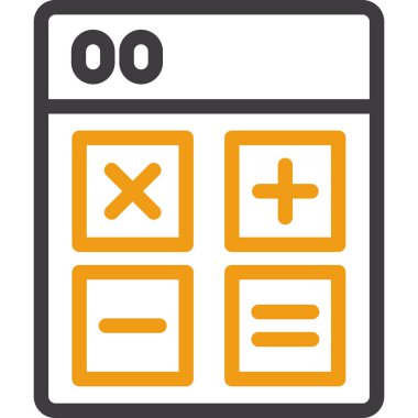 Hesap makinesi matematik simgesi Doldurulmuş dış hat biçimi