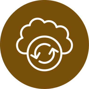 Bulut simgesi vektör illüstrasyonu