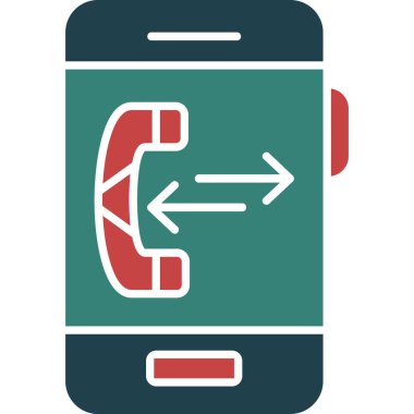 cep telefonu arama simgesi doldurulmuş dış hat biçimi