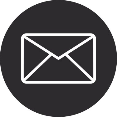 E-posta simge vektör web ve mobil uygulaması tasarımı, e-posta logo kavramı için beyaz arka plan üzerinde izole