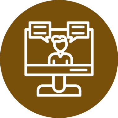 Bilgisayar. Web simgesi basit illüstrasyon