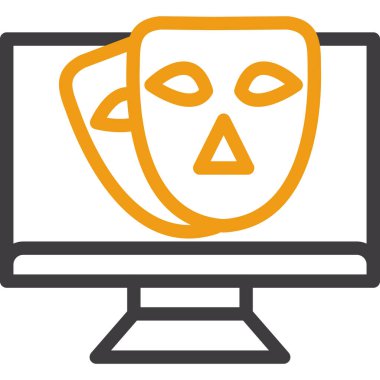 Cadılar Bayramı. Web simgesi basit illüstrasyon