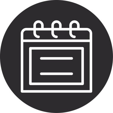 Takvim simgesi vektör illüstrasyonu