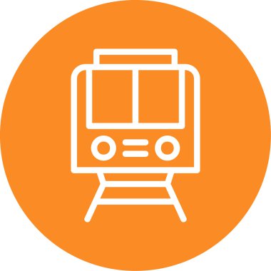 tren. Web simgesi basit illüstrasyon