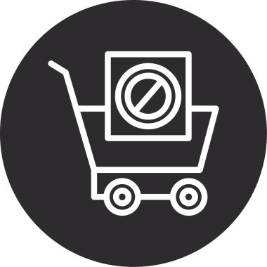  Sepet simgesi vektör illüstrasyon tasarımı