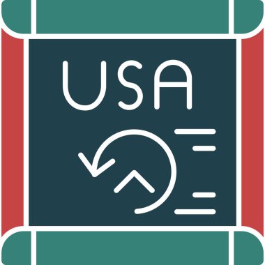 ABD bayrağının vektör simgesi