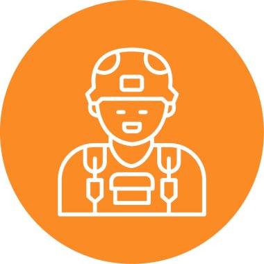 Kasklı bir adamın vektör çizimi