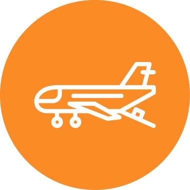 düzlem ikonu vektör illüstrasyonu