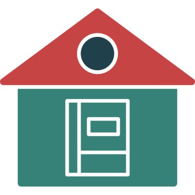 Ev. Web simgesi basit illüstrasyon