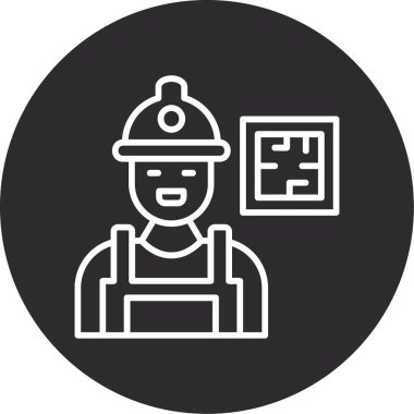 vektör inşaat işçisi ico